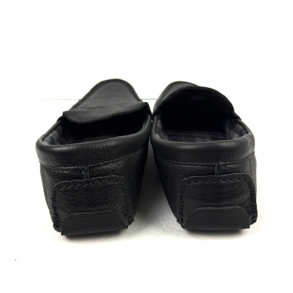 LL Bean Mens Leather Slipper‎ 12 Black Leather Moccasin Slip On Shoes main image 4